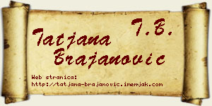 Tatjana Brajanović vizit kartica